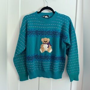 Vintage teddy bear sweater